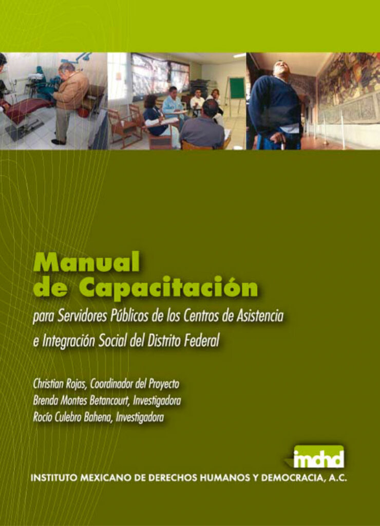 Manual de capacitación (para servidores públicos de los centros de asistencia e integración social del distrito federal)