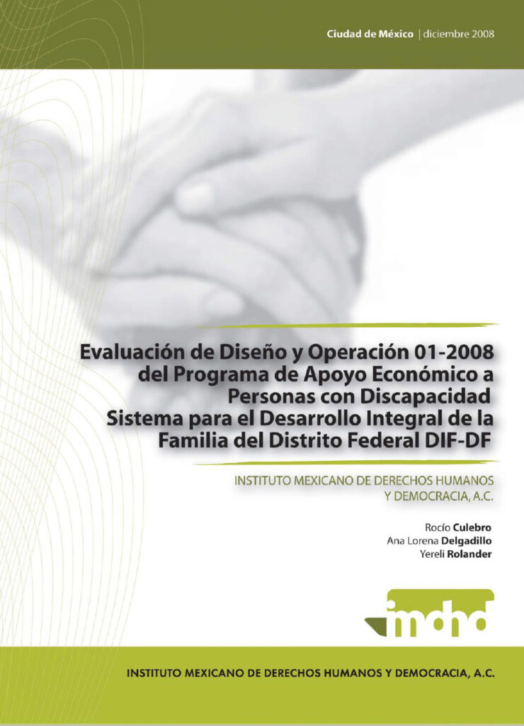 Evaluación de Diseño y Operación del Programa de Apoyo Económico a Personas con Discapacidad (DIF)