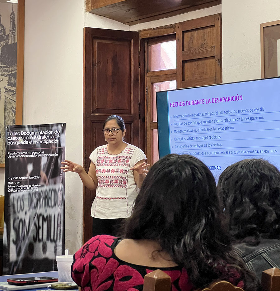 Taller en Morelia refuerza herramientas de documentación de casos ante la crisis de desapariciones en Michoacán
