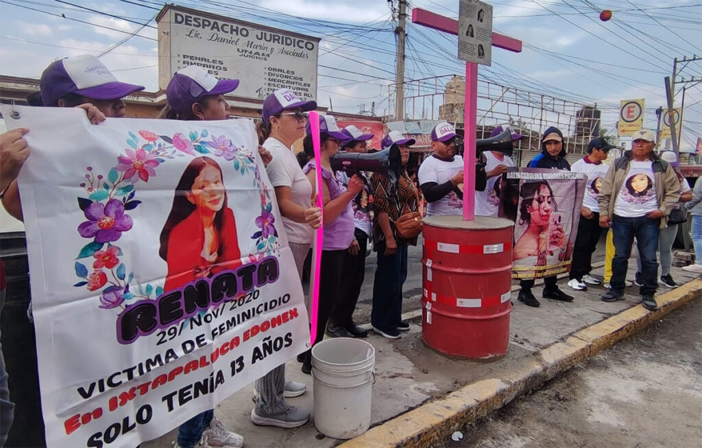 Manifestación en pro de Renata víctima de feminicidio